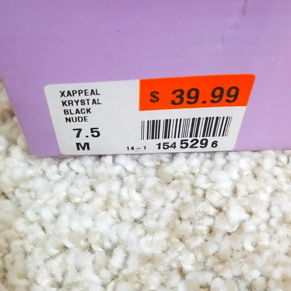 Black/nude retro style stiletto 7.5 - Picture 9 of 9